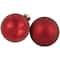 96ct. 3.25" Matte & Shiny Red & Gold Glass Ball Ornaments